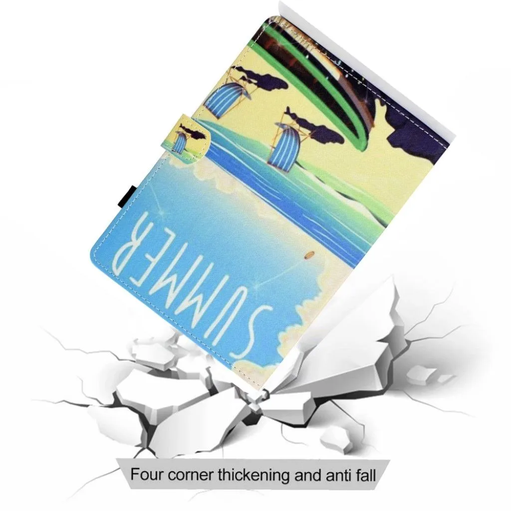 Lenovo Tab M10 FHD Plus pattern printing leather case - Seaside