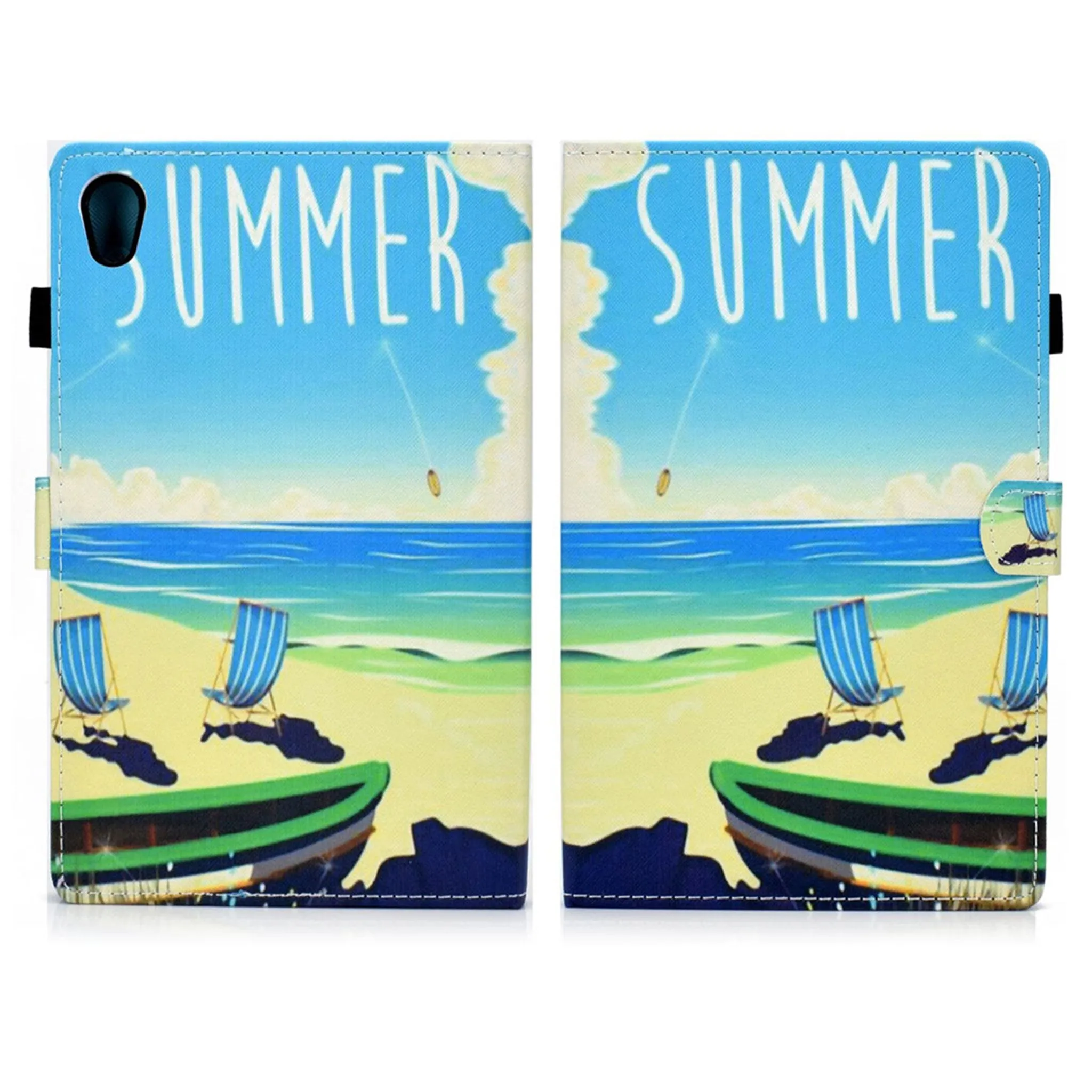 Lenovo Tab M10 HD Gen 2 beautiful pattern printing leather case - Summer Beach