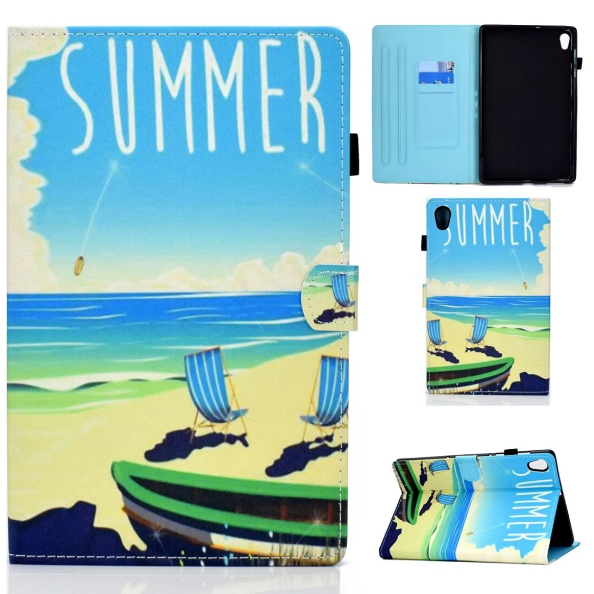 Lenovo Tab M10 HD Gen 2 beautiful pattern printing leather case - Summer Beach