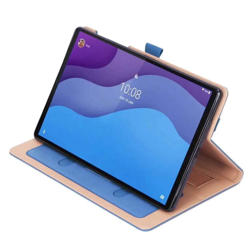 Lenovo Tab M10 HD Gen 2 business style  leather case - Blue
