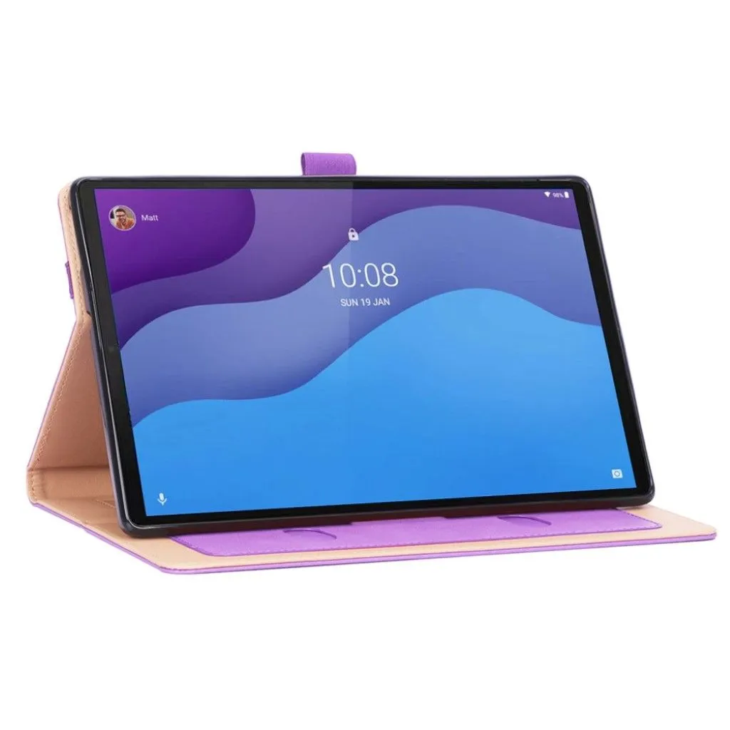 Lenovo Tab M10 HD Gen 2 business style  leather case - Purple