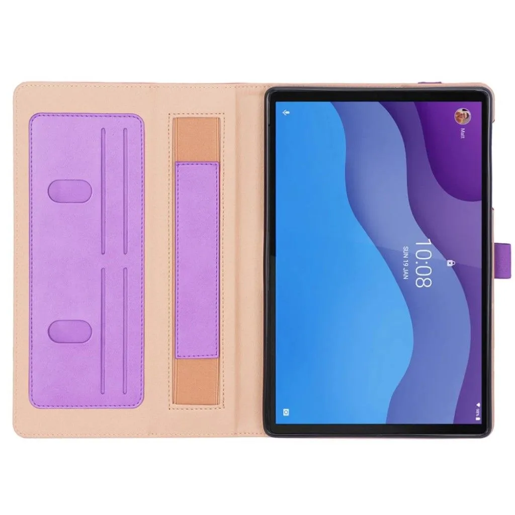 Lenovo Tab M10 HD Gen 2 business style  leather case - Purple