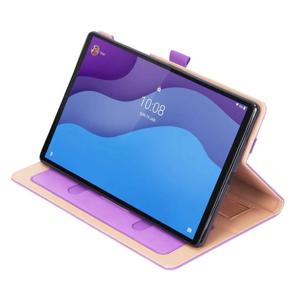 Lenovo Tab M10 HD Gen 2 business style  leather case - Purple