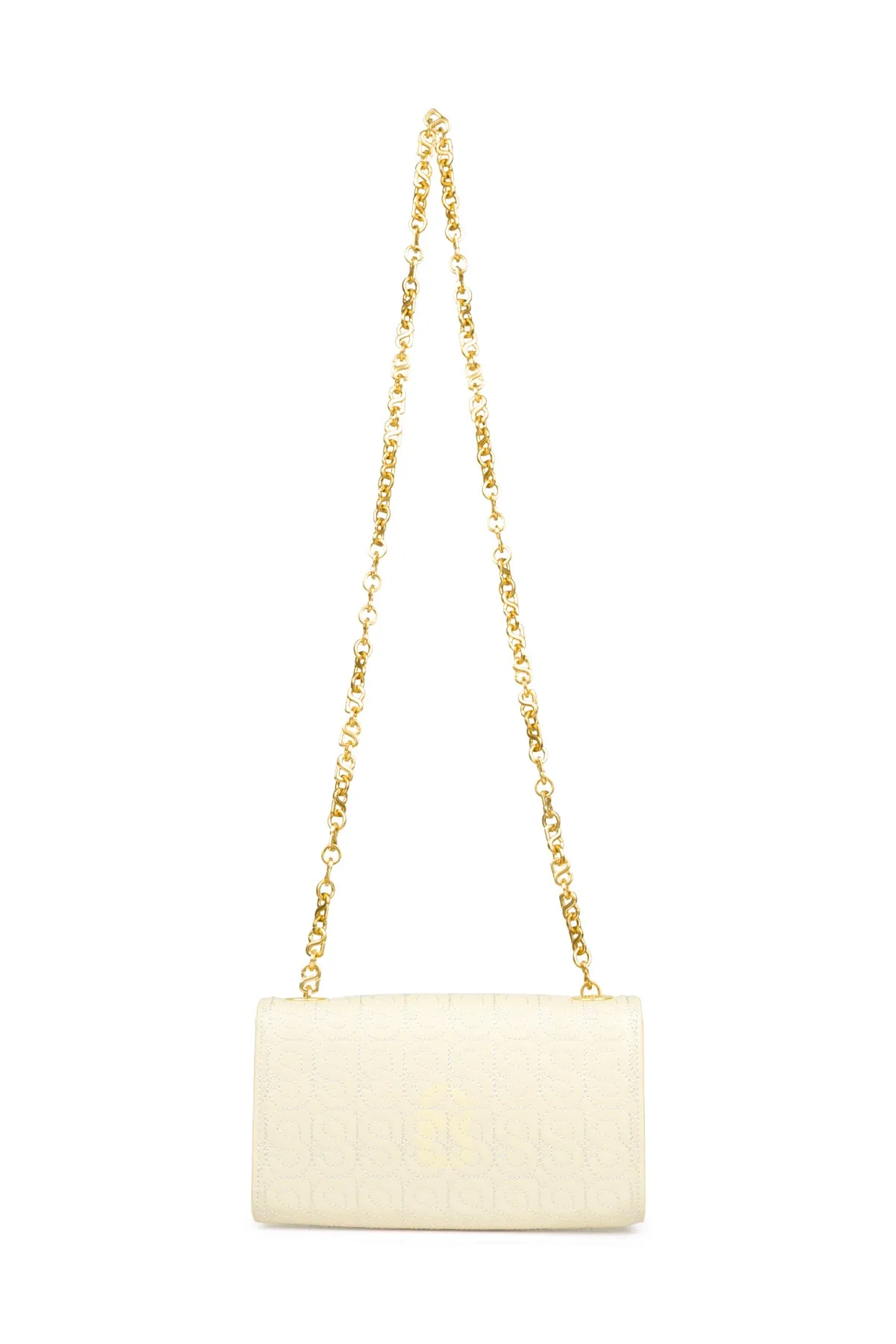Luna Leather Wallet on Chain - Chalk