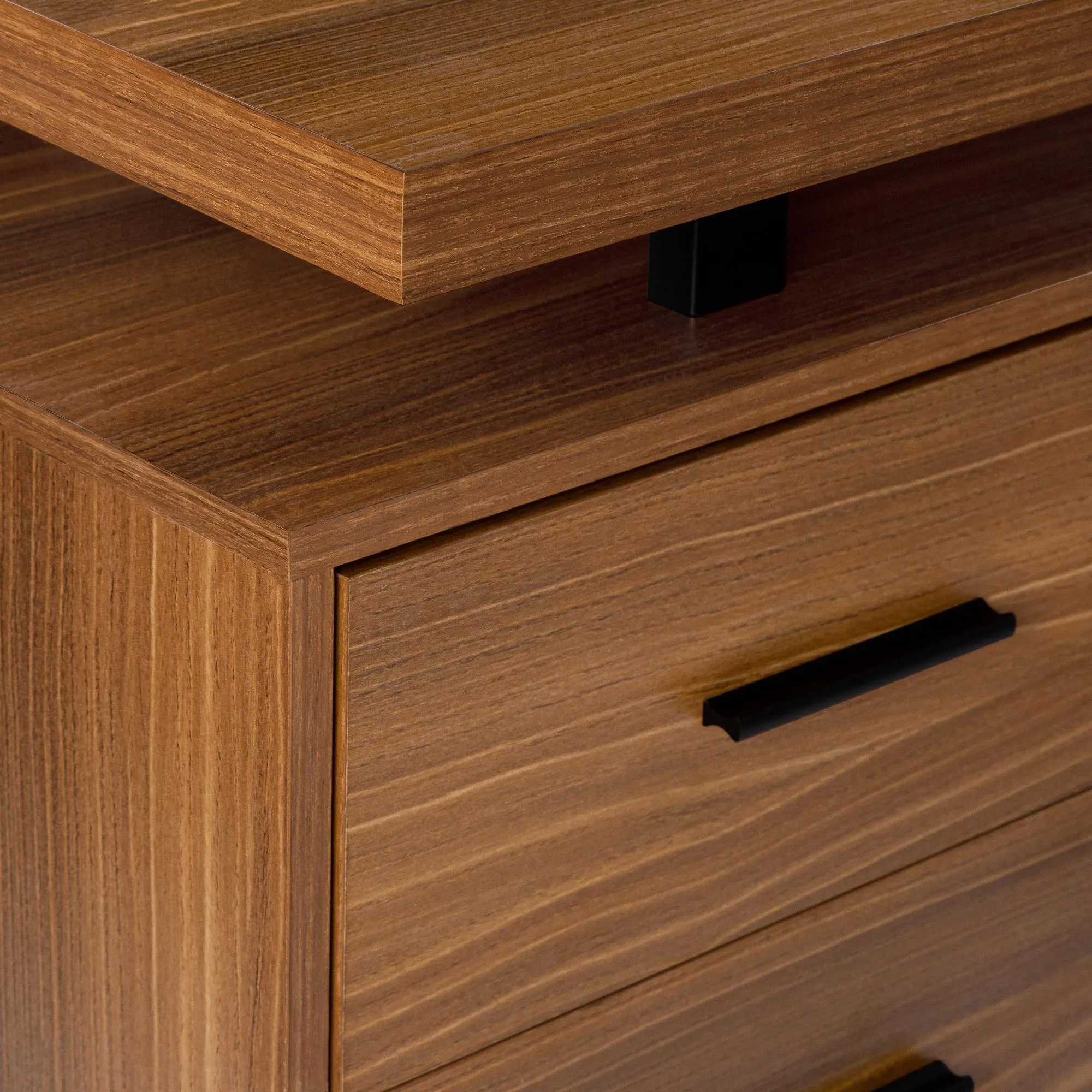 Monarch Bureau d'ordinateur - Noyer/Métal Noir I 7610