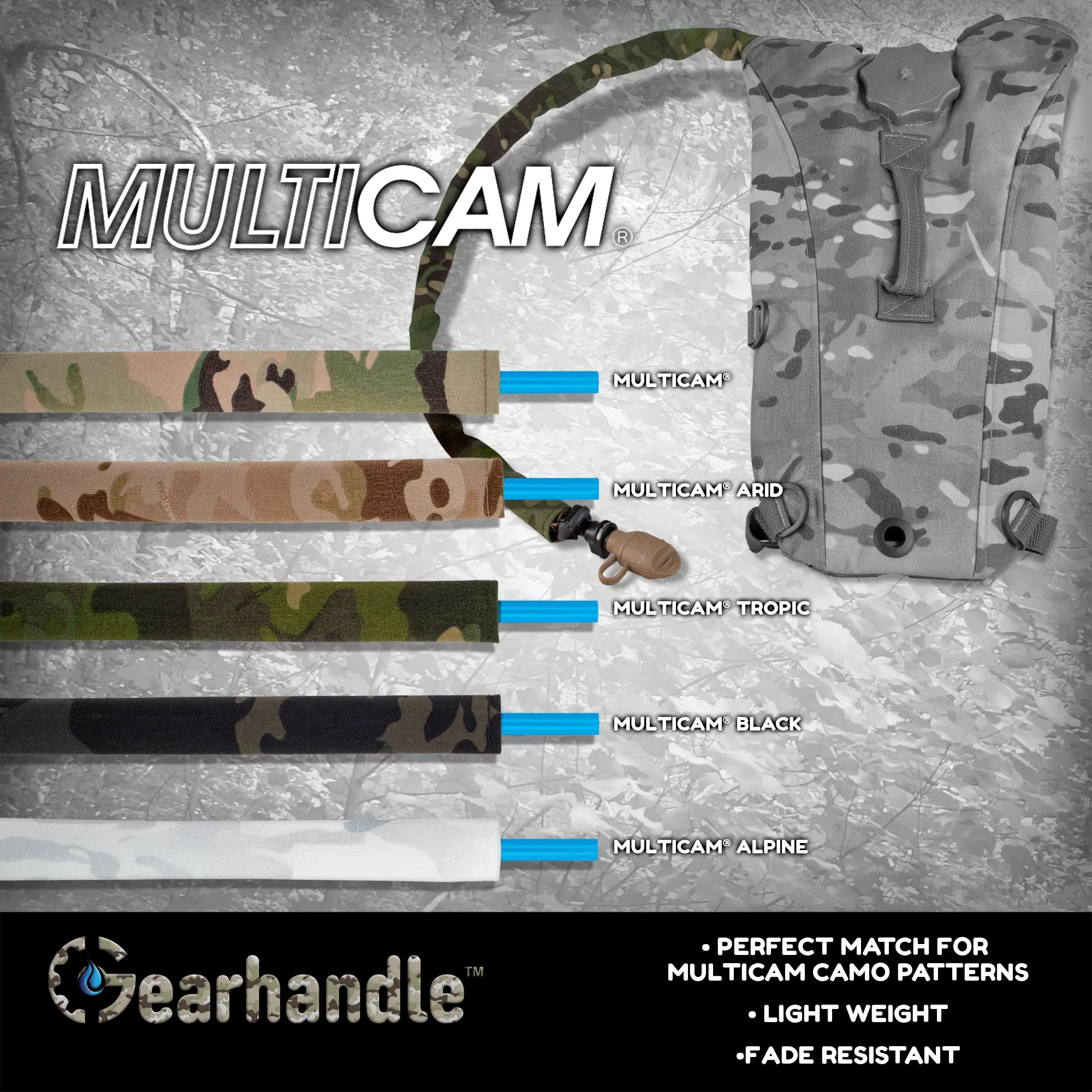 Multicam Tropic Non Insulated Drink Tube Sleeve
