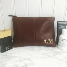 NEW Personalised Wash & Toiletries Bag, Grooming Bag or Man Bag - Perfect for Thank You Teacher Gifts - 2 Colourways