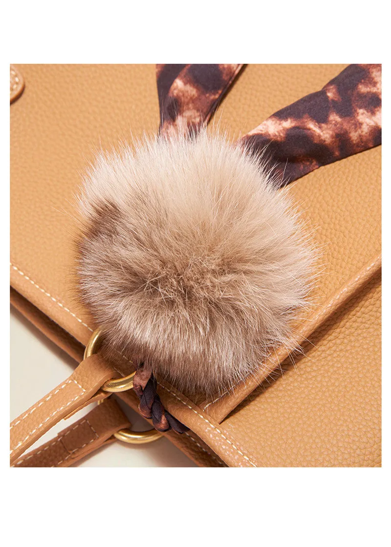 Pebbled Leather Tote Handle Shoulder Bag