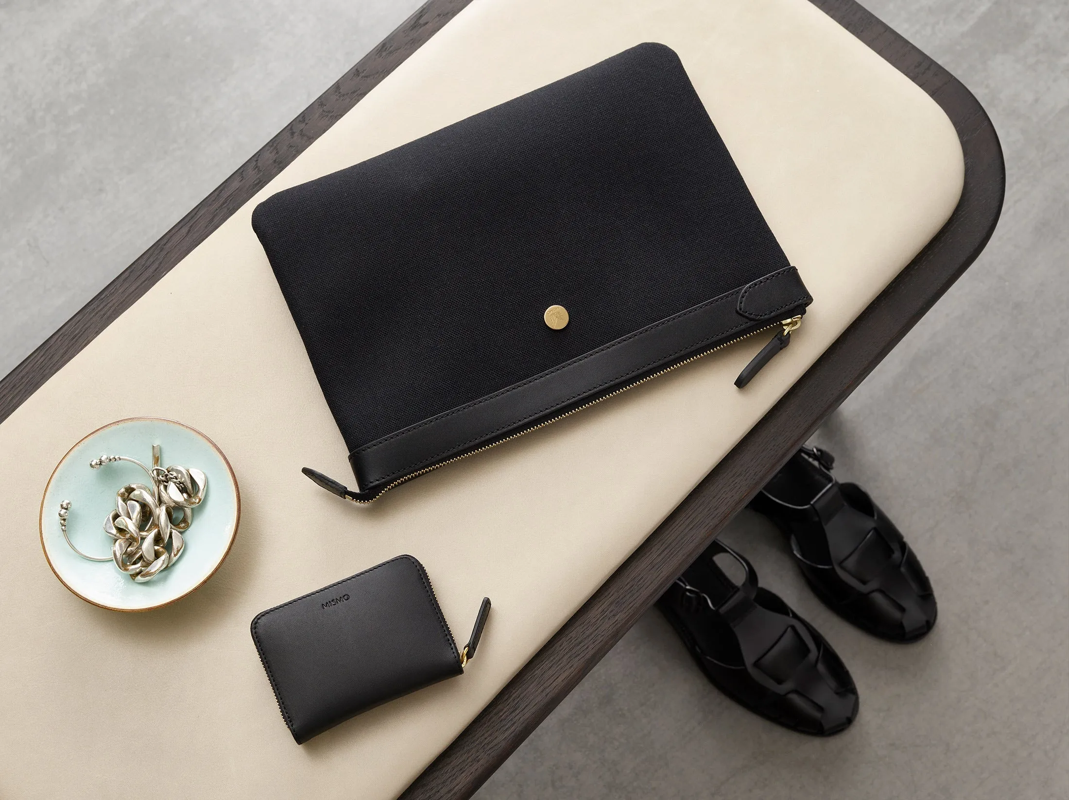 Pouch Large, Leather - Tabac/Cuoio