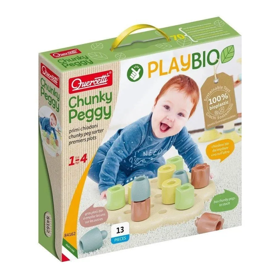 Quercetti - Chunky Peggy Bio Plastic Peg Board