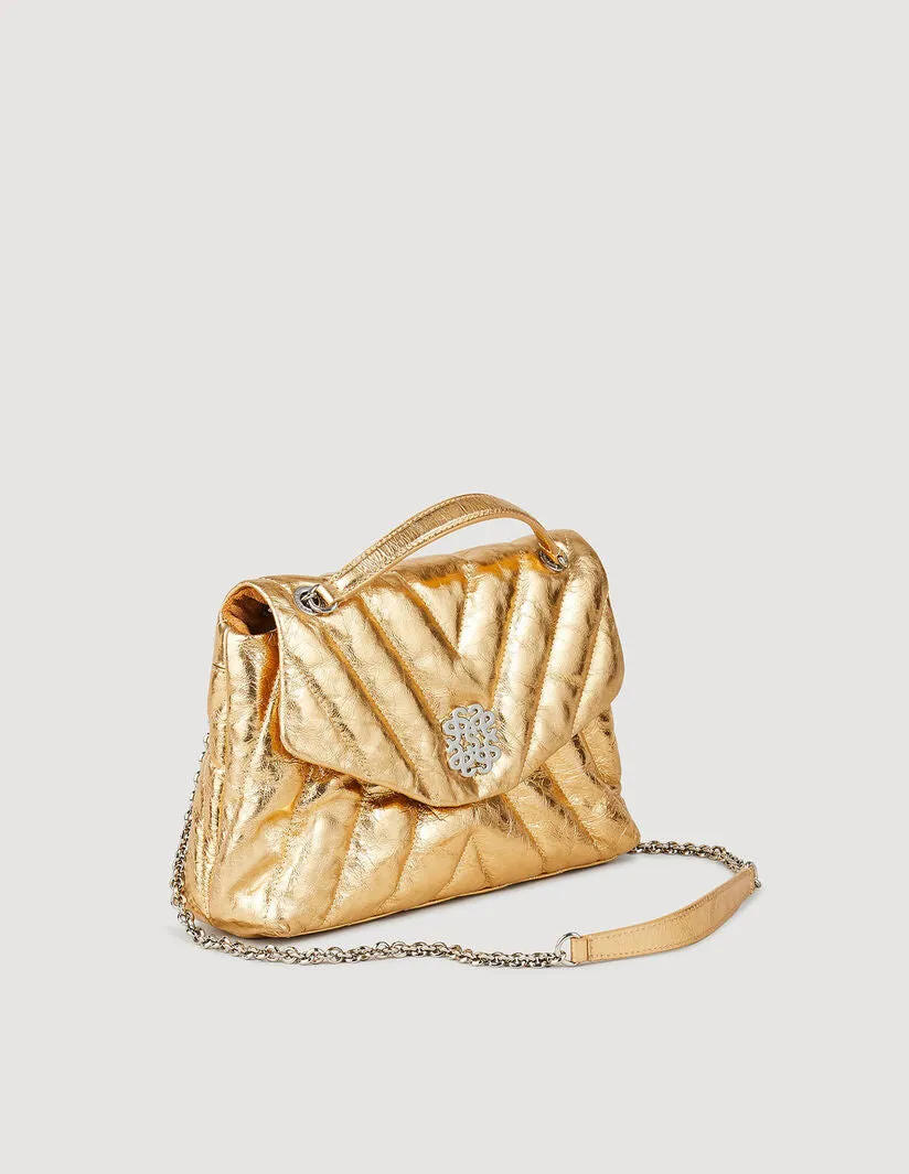 Quilted Metallic Leather Bag