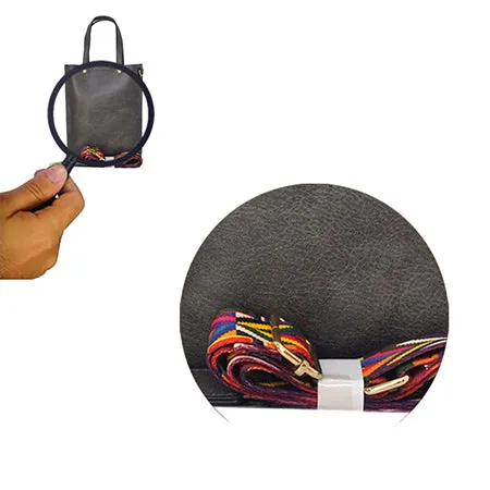 !SALE! Dark Gray Faux Leather NGIL Bucket Handbag