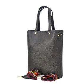 !SALE! Dark Gray Faux Leather NGIL Bucket Handbag