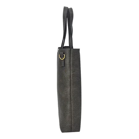 !SALE! Dark Gray Faux Leather NGIL Bucket Handbag