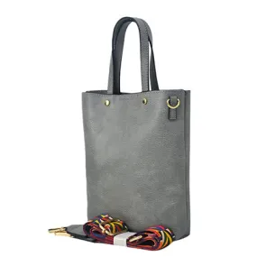 !SALE! Gray Faux Leather NGIL Bucket Handbag