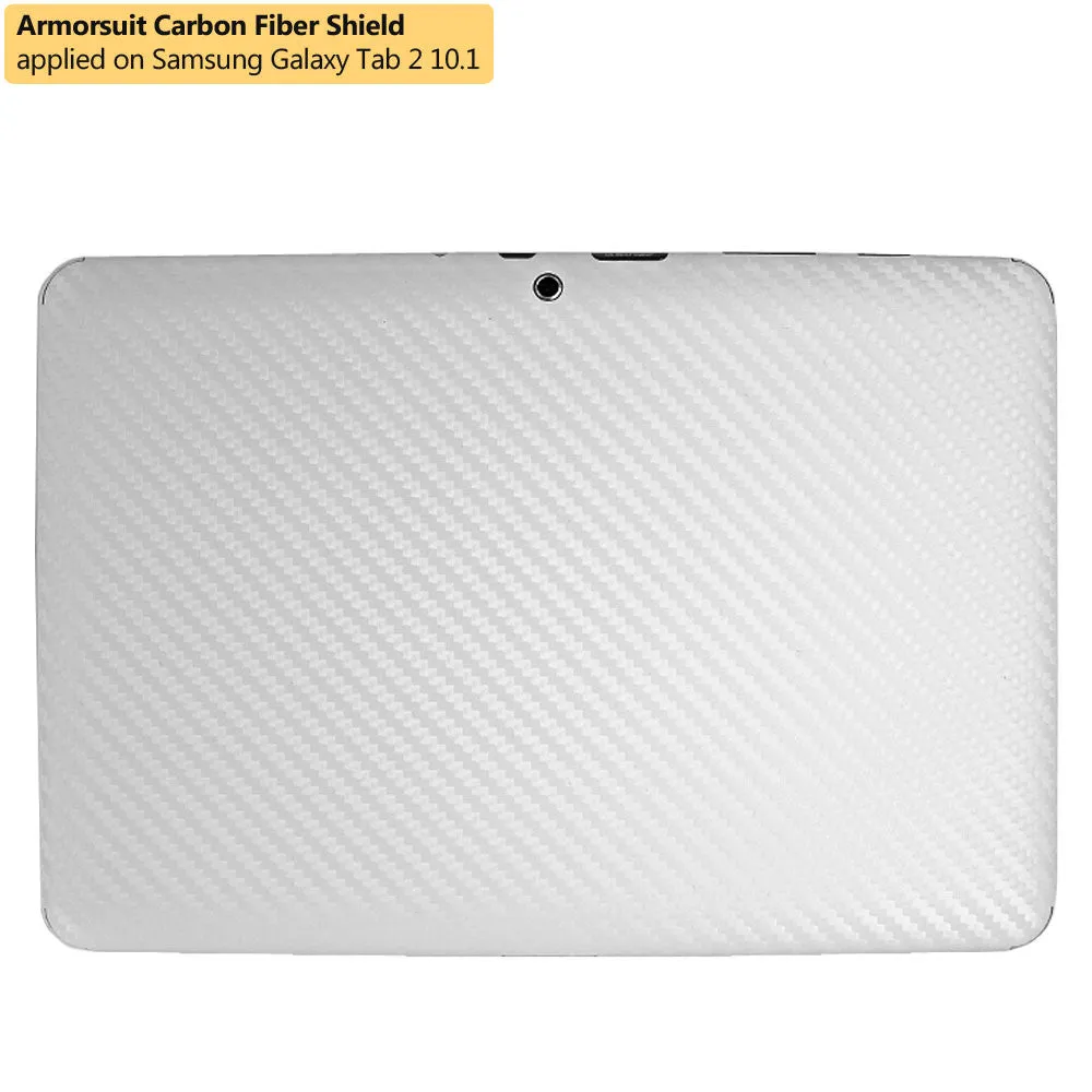 Samsung Galaxy Tab 2 10.1 Screen Protector   White Carbon Fiber Film Protector