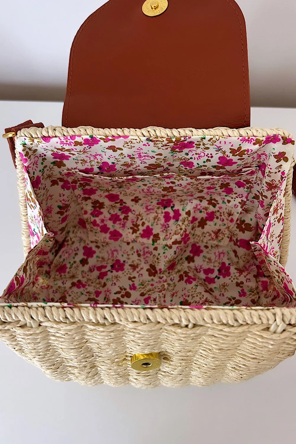 Sasha Brown Rattan Bag