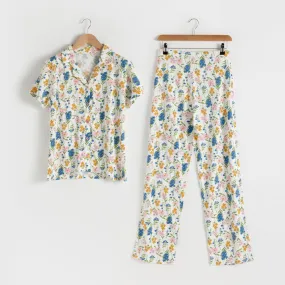 Short Sleeve Wildflower Button Down Pyjamas