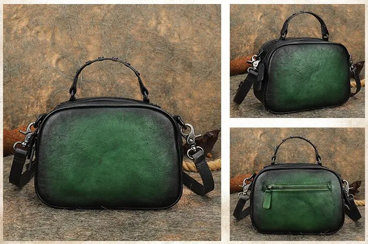 Small Ladies Brown Side Bag Leather Crossbody Purse For Women