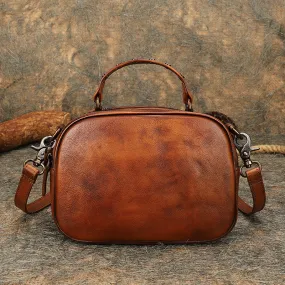 Small Ladies Brown Side Bag Leather Crossbody Purse For Women