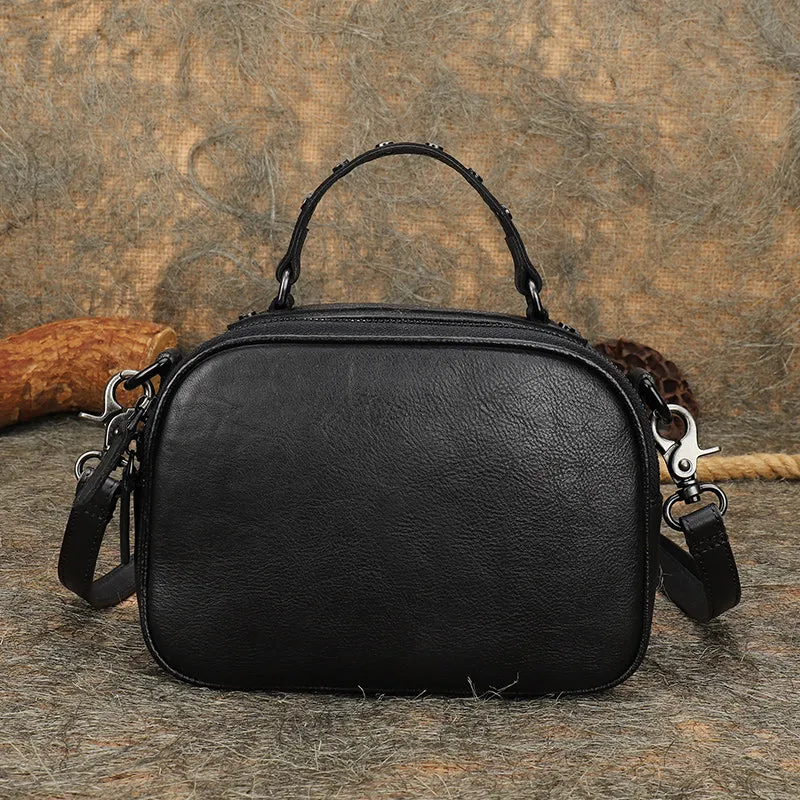 Small Ladies Brown Side Bag Leather Crossbody Purse For Women