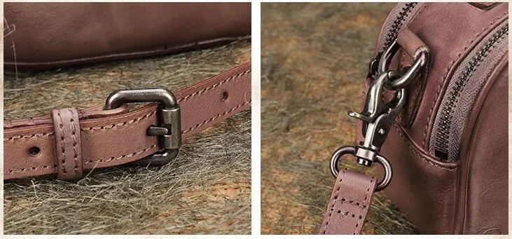 Small Ladies Brown Side Bag Leather Crossbody Purse For Women