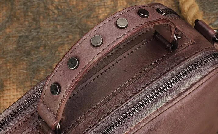 Small Ladies Brown Side Bag Leather Crossbody Purse For Women