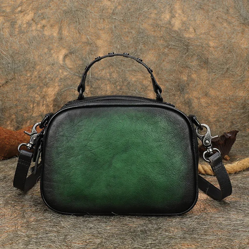 Small Ladies Brown Side Bag Leather Crossbody Purse For Women