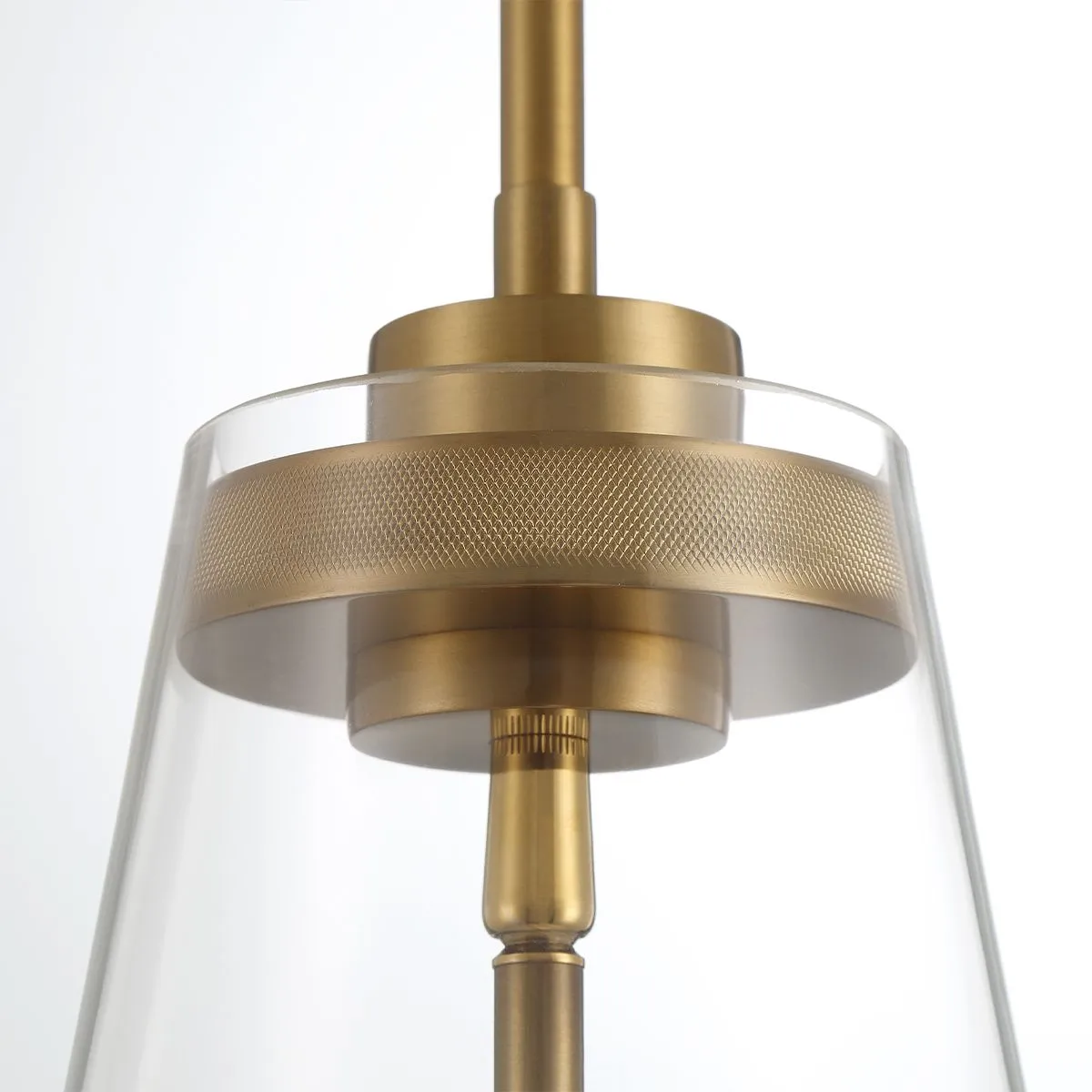 Solari 2 Lights 8 in. LED Pendant Light Gold Finish