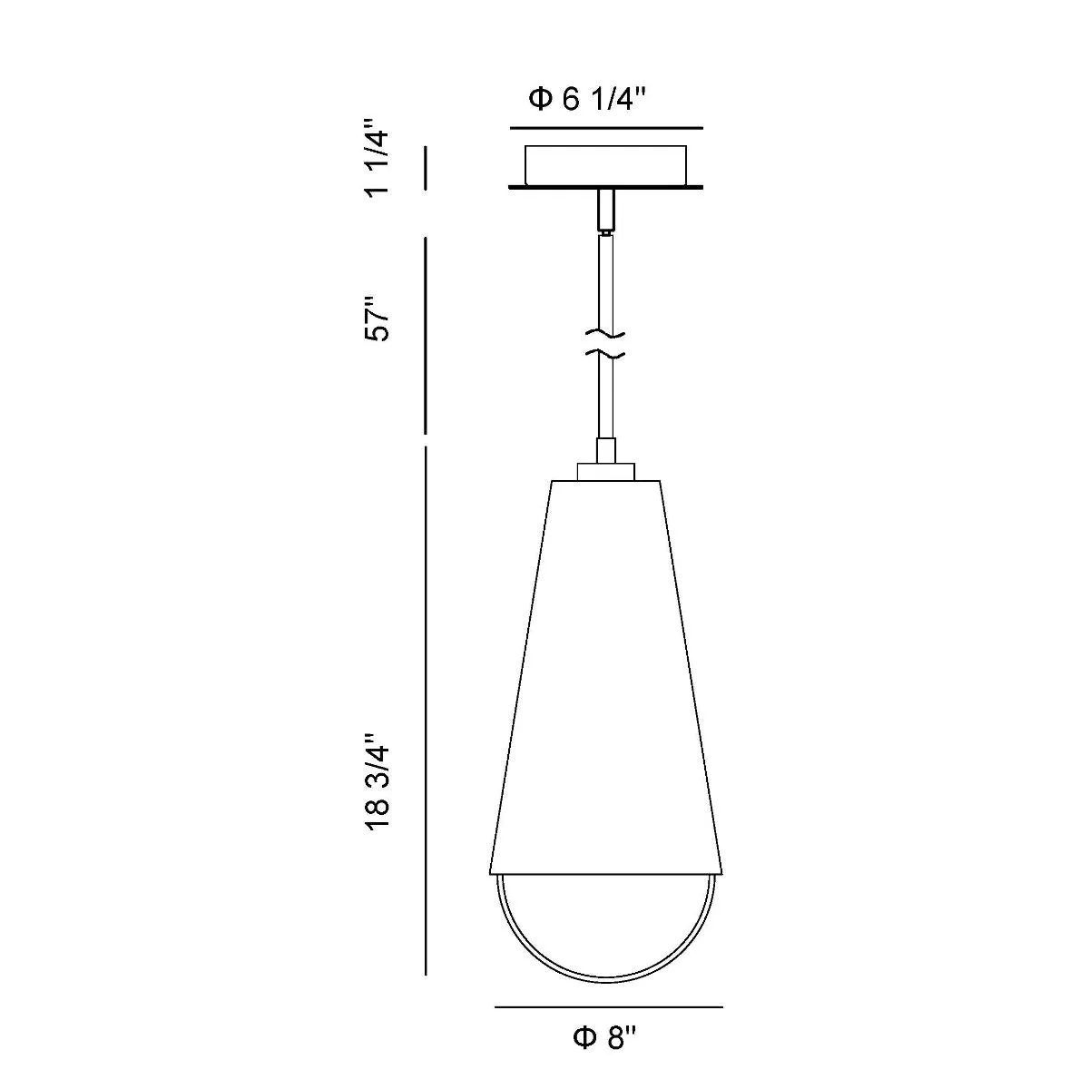 Solari 2 Lights 8 in. LED Pendant Light Polished Nickel Finish