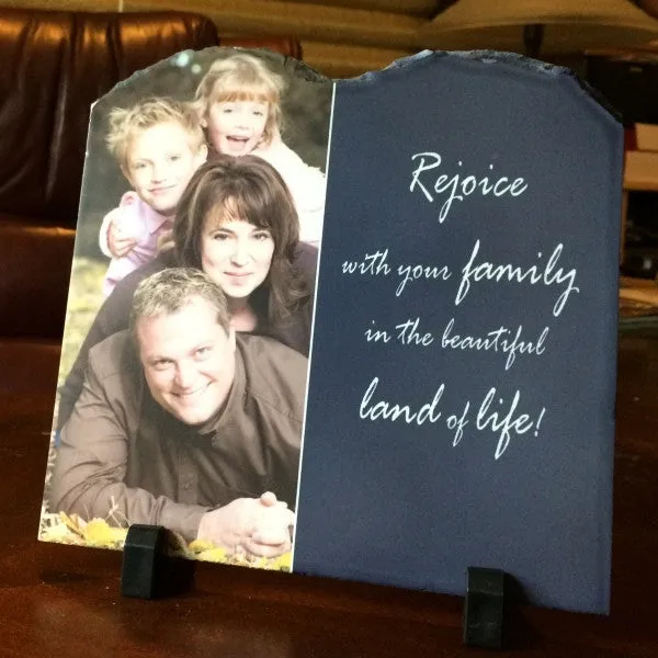 Stone Photo Slate Plaque Tablet