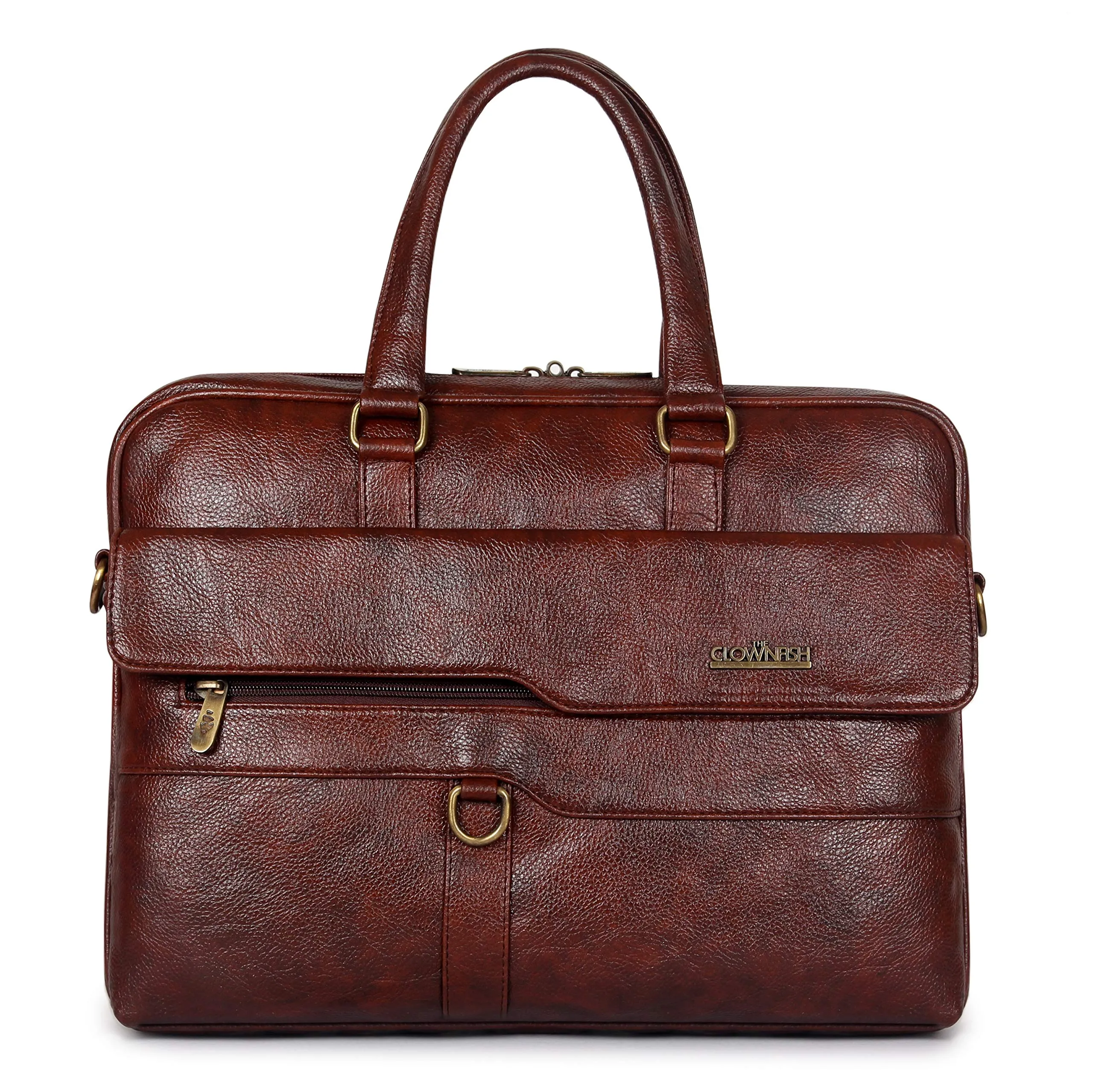 THE CLOWNFISH Unisex-Adult Passion Laptop Messenger Bag For 15.6 Inch Laptops - Cinnamon, Brown