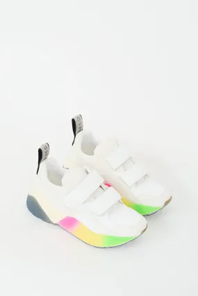 White & Multi Colour Faux Leather Eclypse Sneaker
