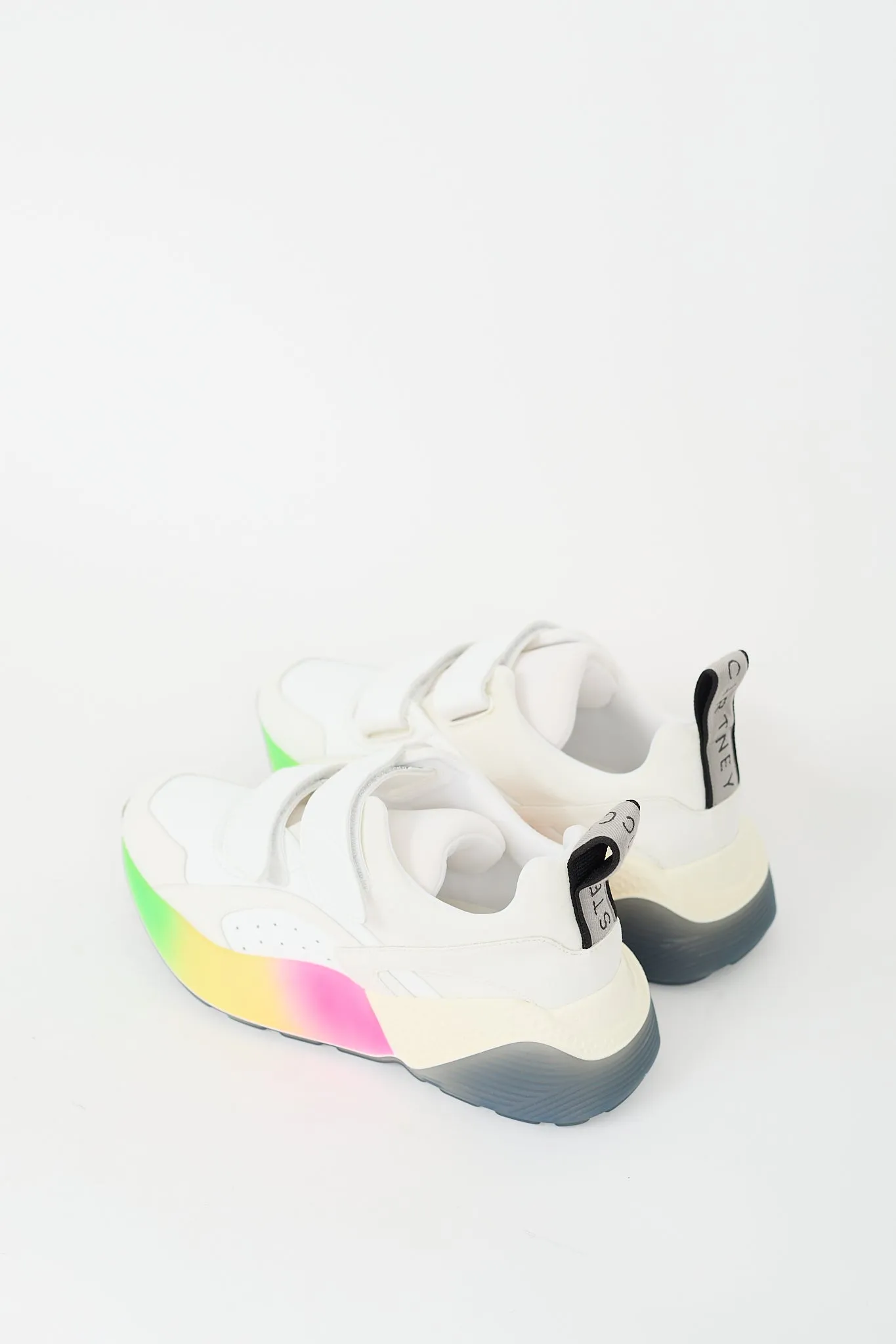 White & Multi Colour Faux Leather Eclypse Sneaker