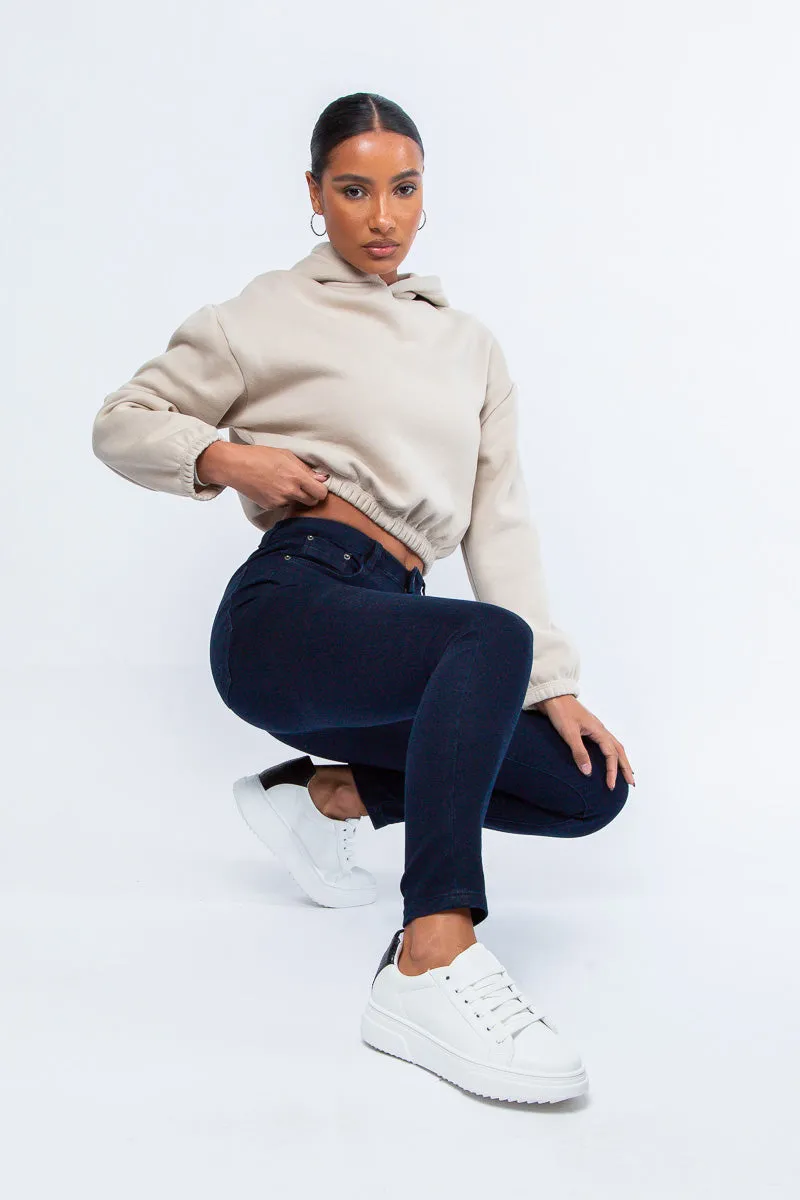 Women's Blue/Black High Waisted Skinny Jean