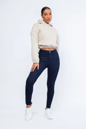 Women's Blue/Black High Waisted Skinny Jean