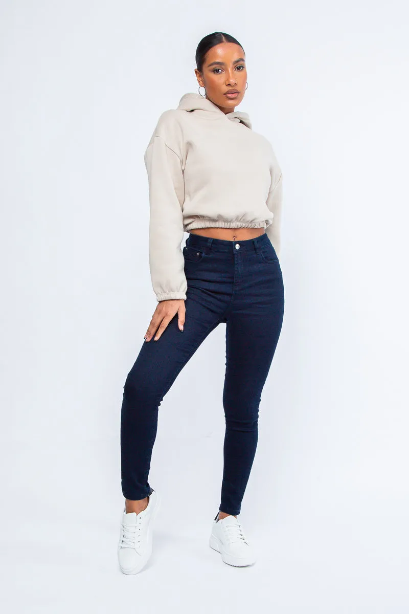 Women's Blue/Black High Waisted Skinny Jean