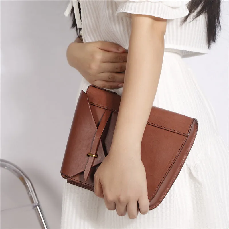 Women's Brown Leather Satchel Shoulder Bag Genuine Leather Crossbody Bags For Women