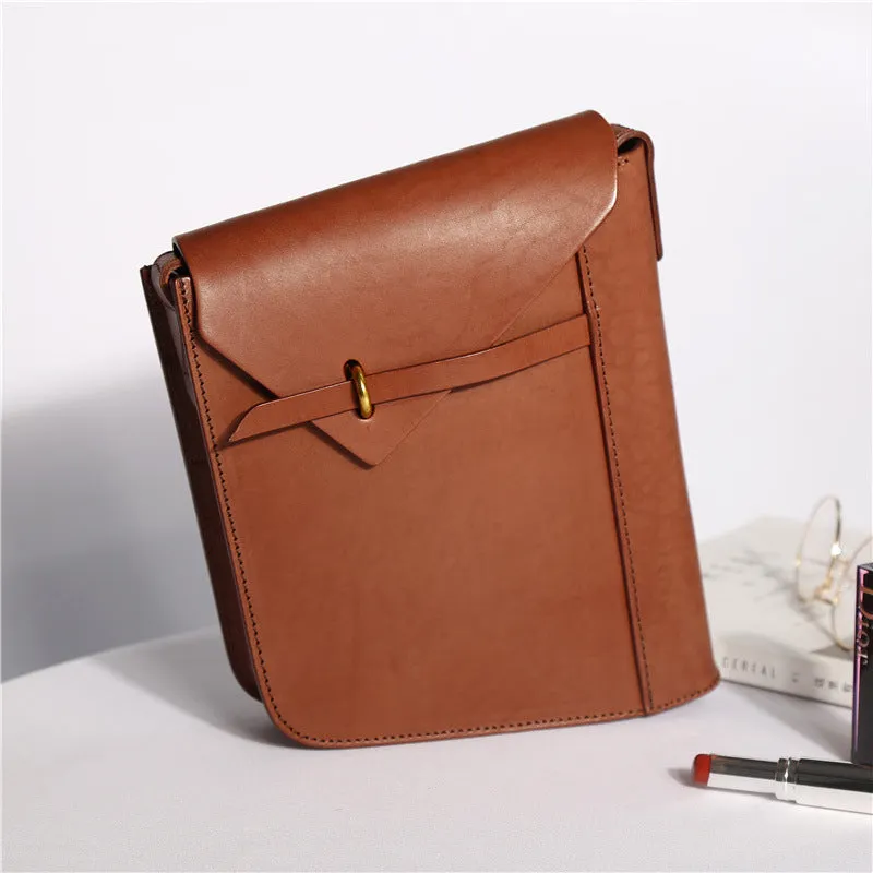Women's Brown Leather Satchel Shoulder Bag Genuine Leather Crossbody Bags For Women