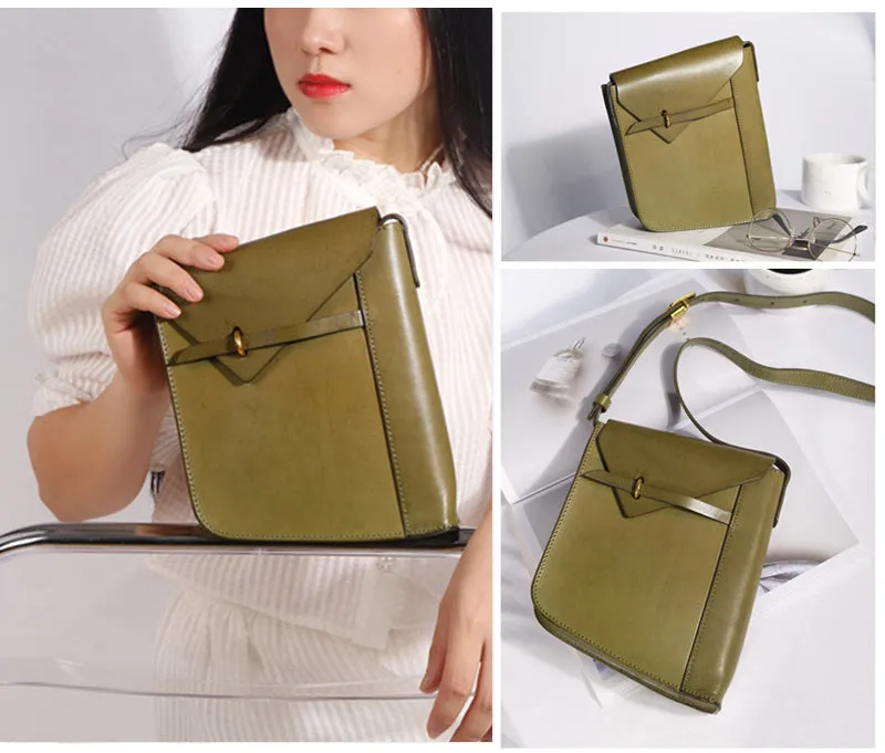 Women's Brown Leather Satchel Shoulder Bag Genuine Leather Crossbody Bags For Women