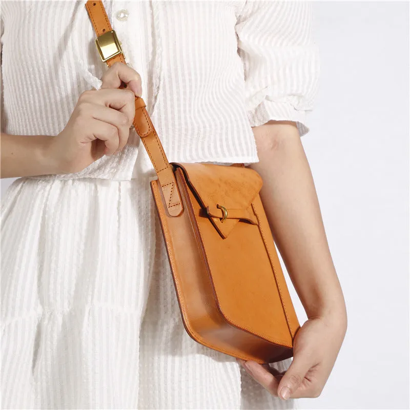 Women's Brown Leather Satchel Shoulder Bag Genuine Leather Crossbody Bags For Women